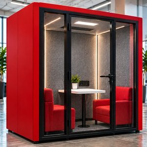 Акустическая кабина двухместная PRODEC, красная
